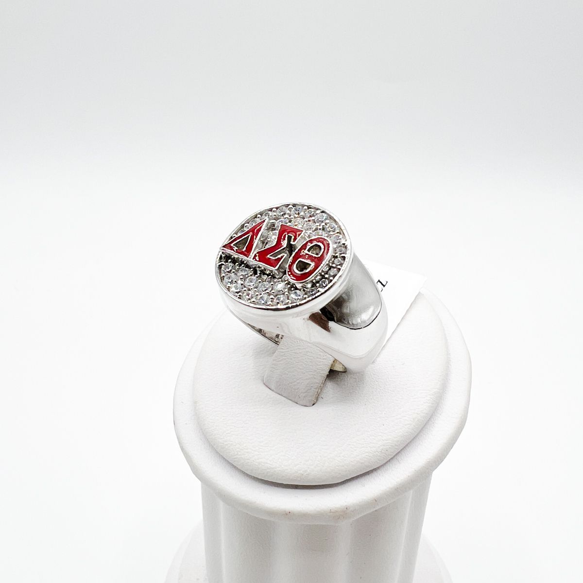 The Oval White Stone Delta Sigma Theta Ring