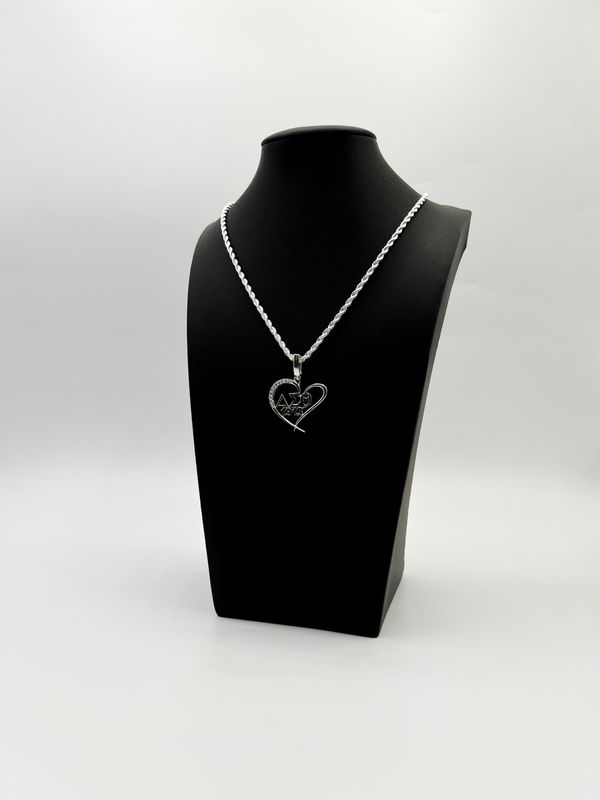 Delta Honorary Heart Pendant - Medium