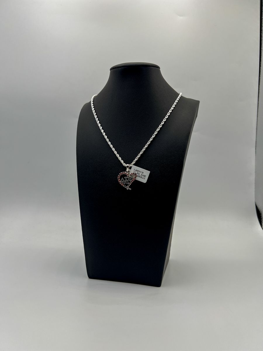 Delta Honorary Heart Pendant - Medium