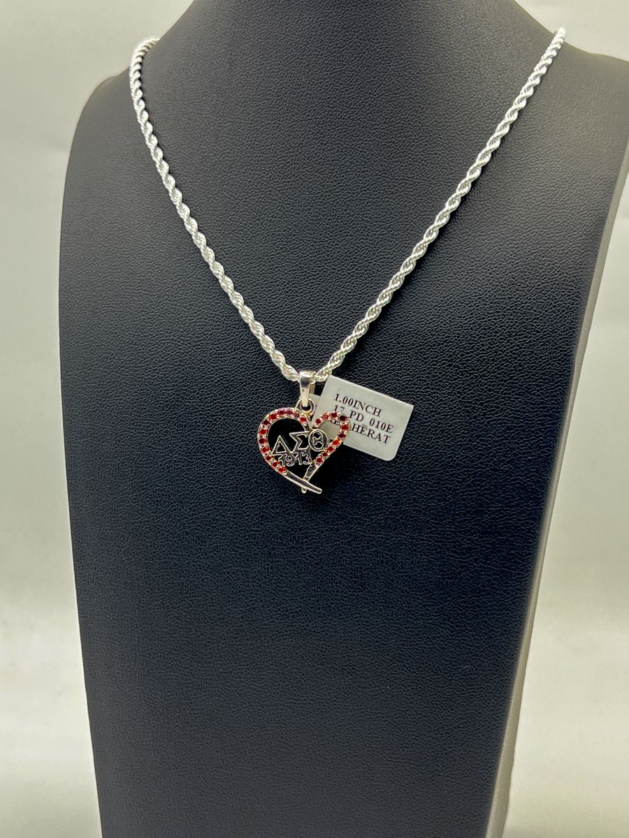 Delta Honorary Heart Pendant - Medium