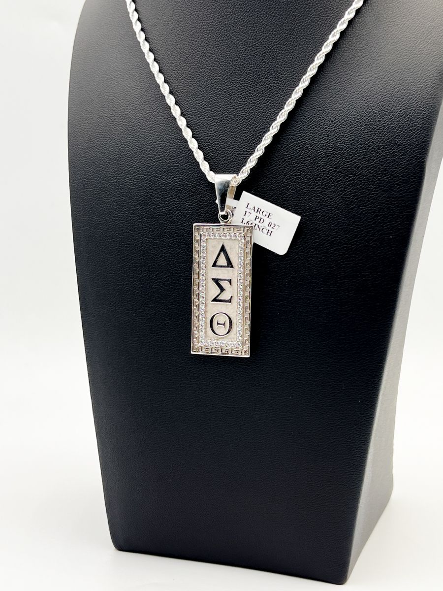 Delta Vertical Cartouche Pendant - Large