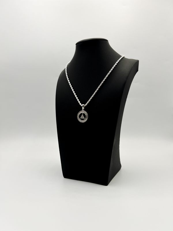 Delta Encircled Dangling Delta Pendant