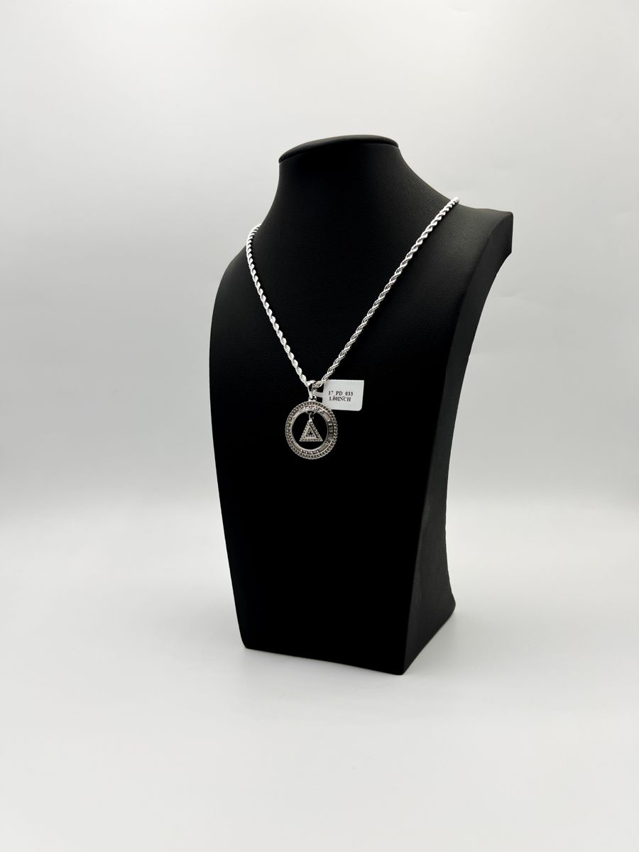 Delta Encircled Dangling Delta Pendant