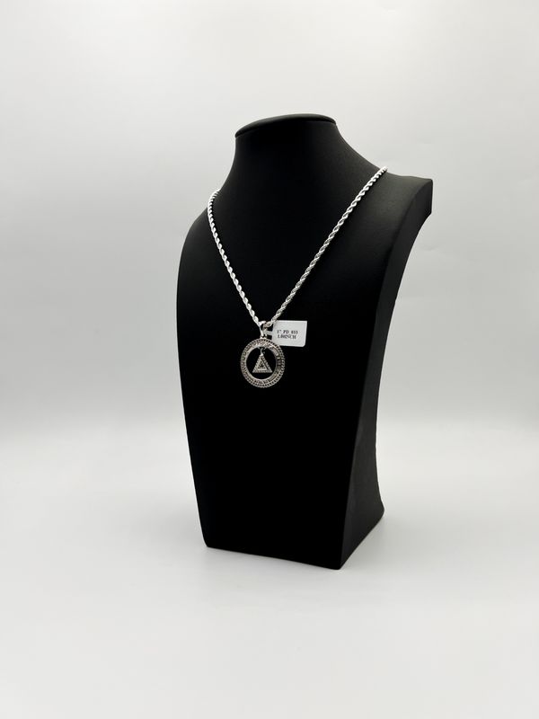 Delta Encircled Dangling Delta Pendant