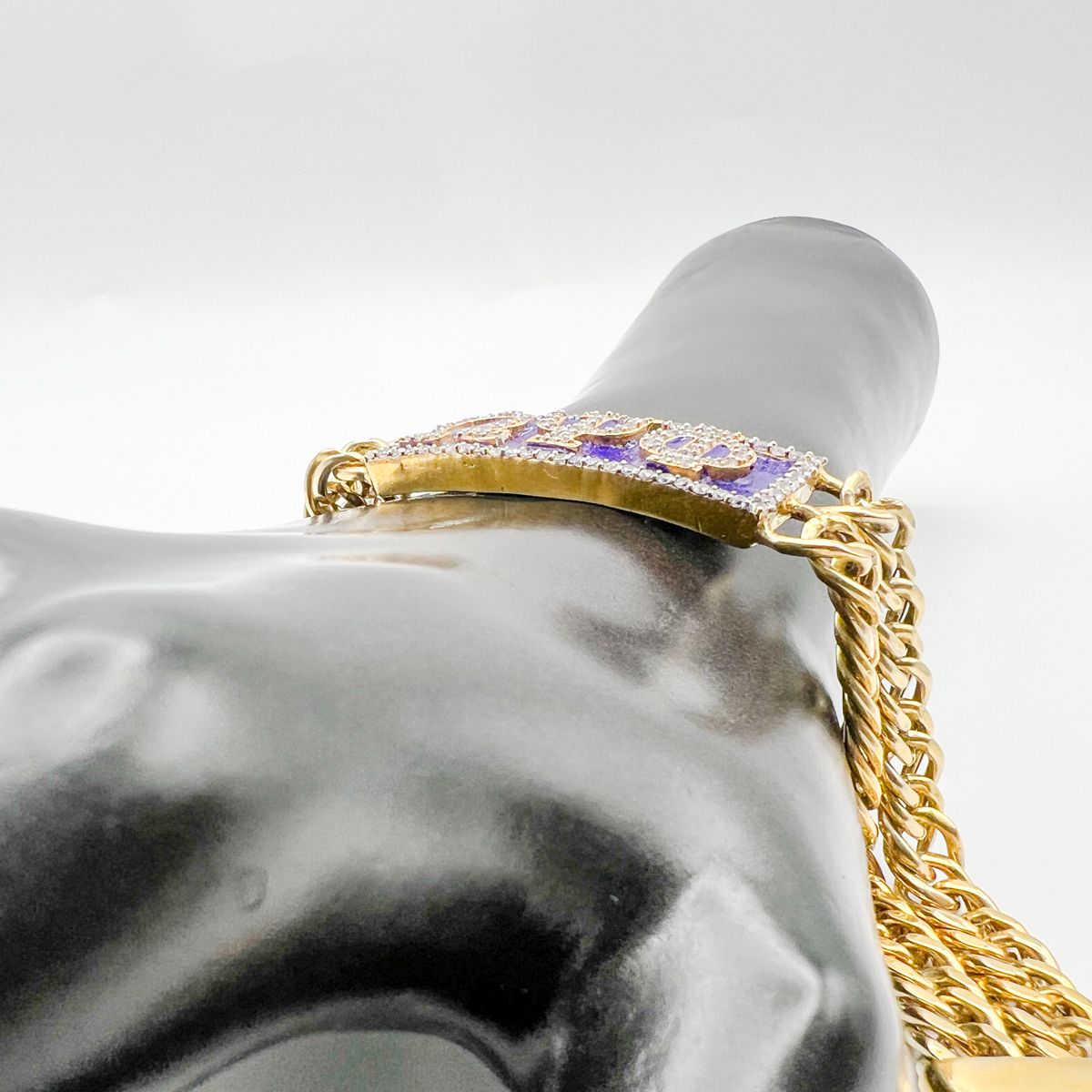 Omega Psi Phi (ΩΨΦ) Symbol Bracelet w Purple Background