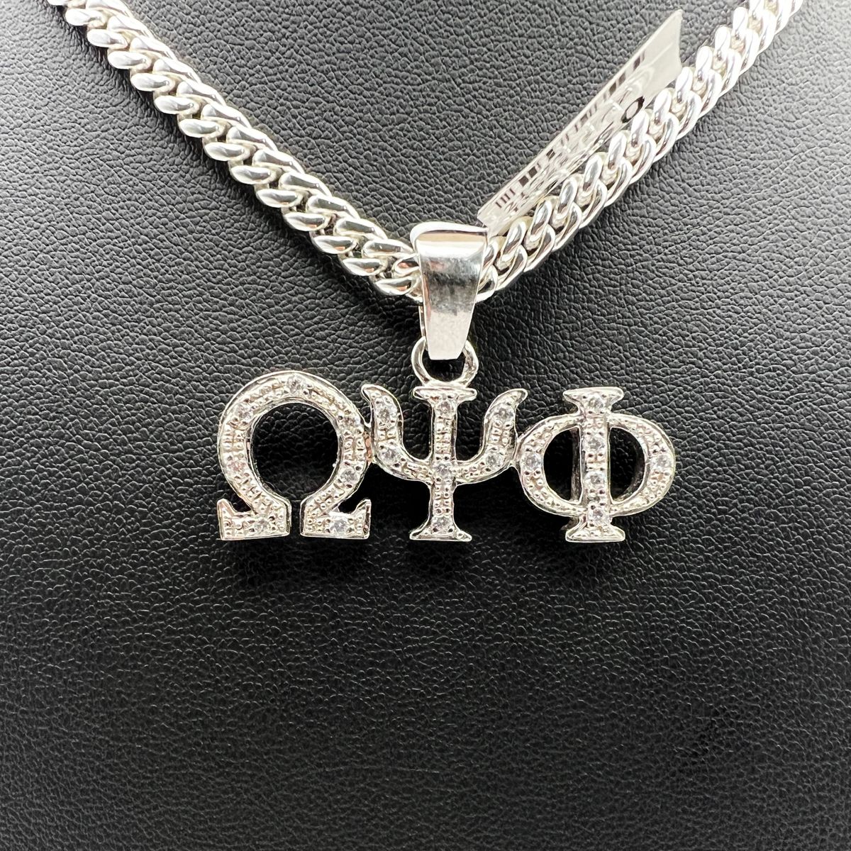 Horizonta Open ΩΨΦ Pendant w/ Stones