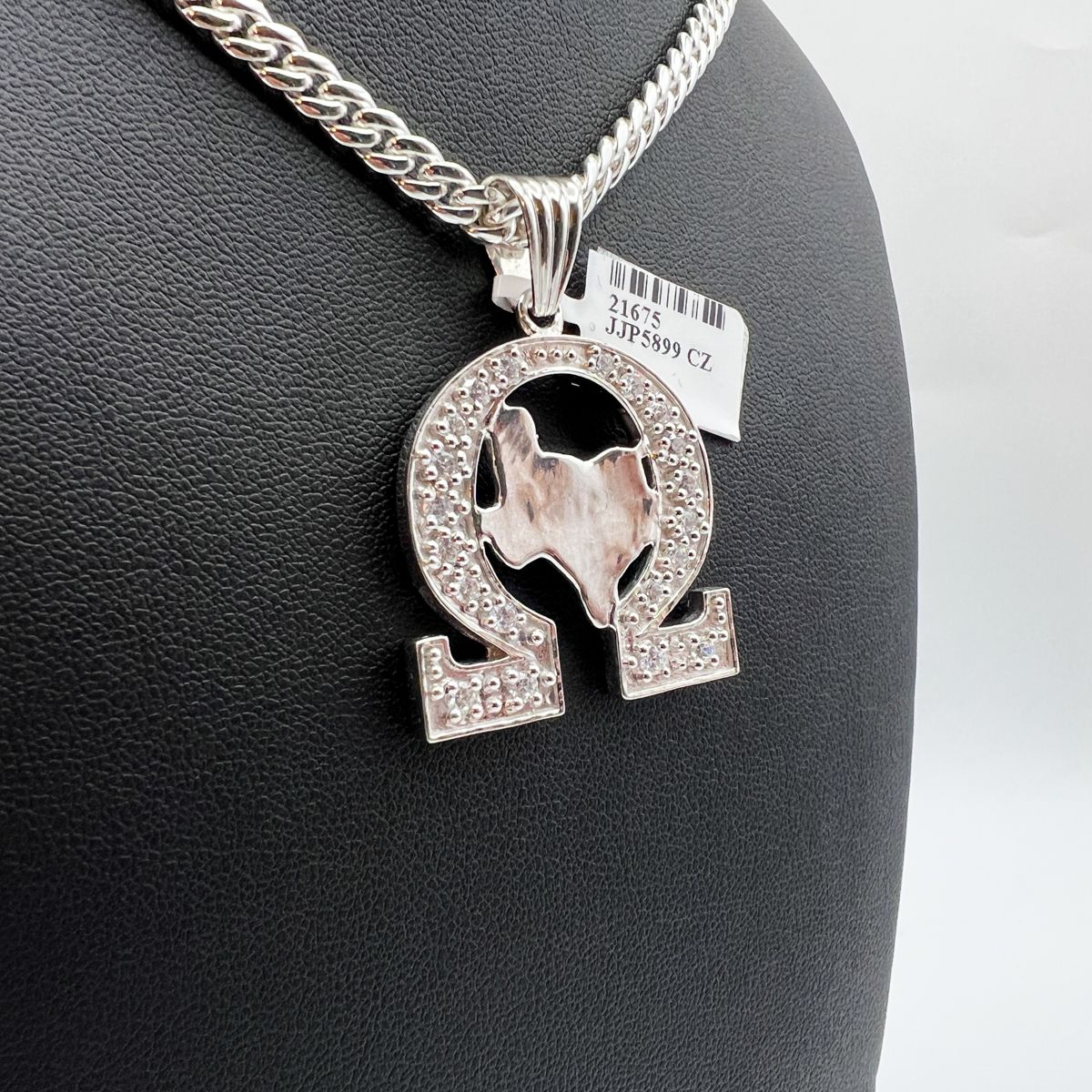 Omega Symbol Pendant (Ω) w/ State Map