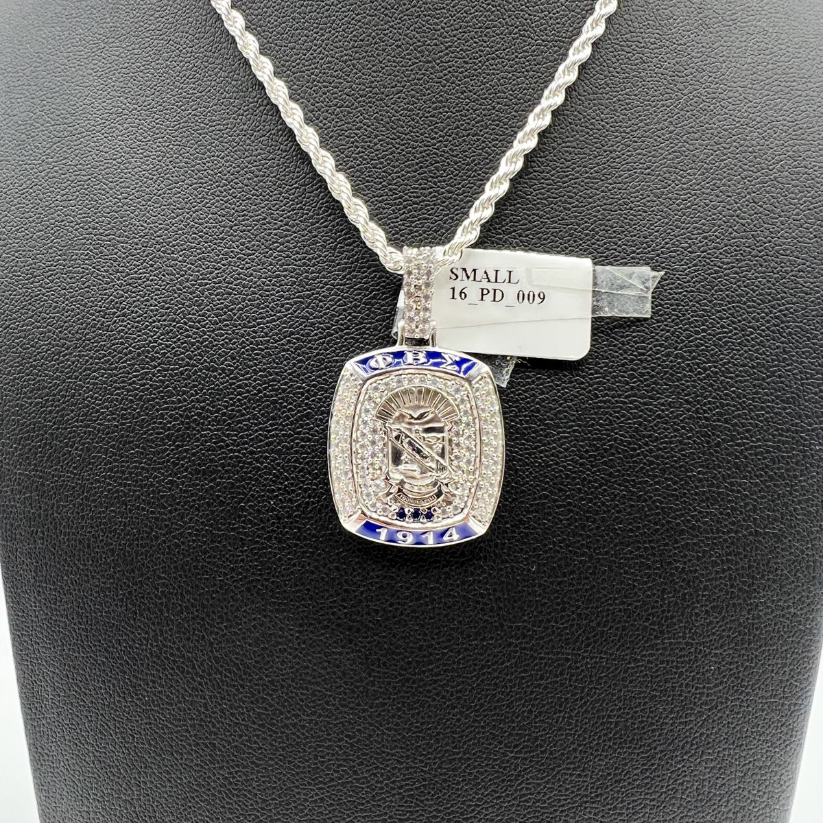 ΦΒΣ Rectangle Stone Pendant - Small