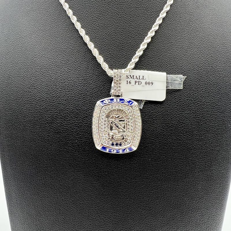 ΦΒΣ Rectangle Stone Pendant - Small