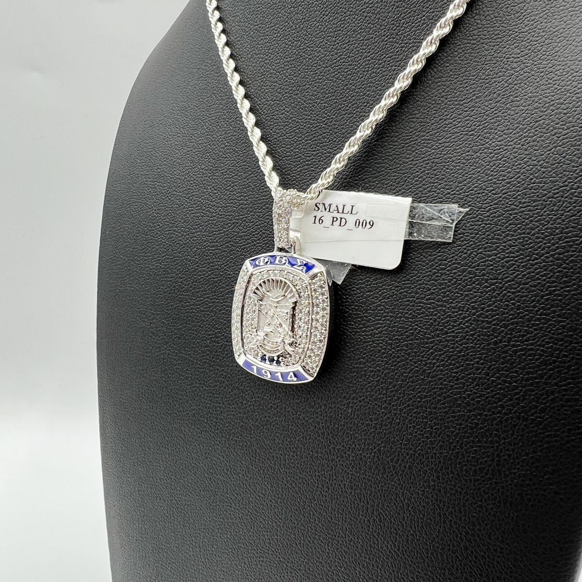 ΦΒΣ Rectangle Stone Pendant - Small