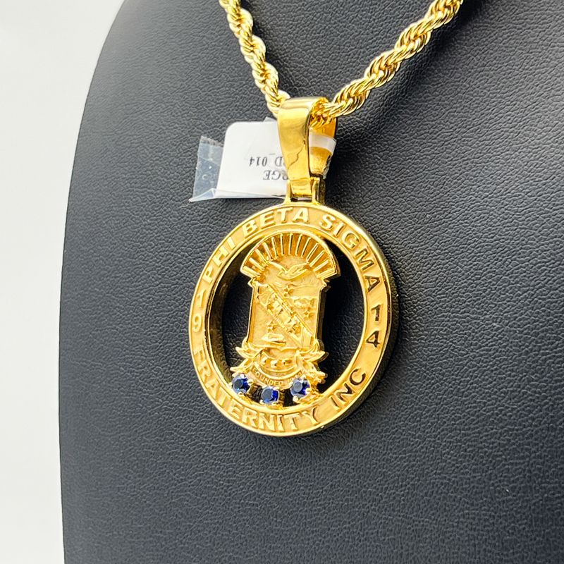 Sigma Shield Round Open Pendant - Large
