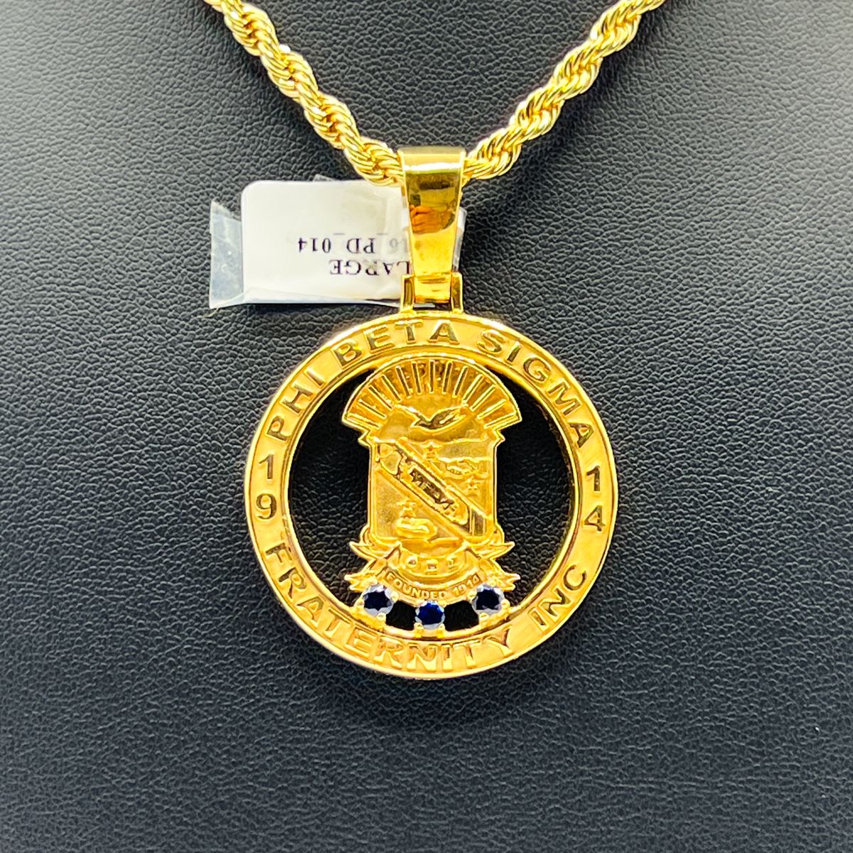 Sigma Shield Round Open Pendant - Large