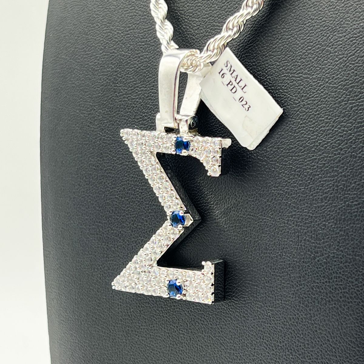 Σ Symbol Pendant w/ Stones - Large