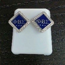 ΦΒΣ Blue Enamel Earrings