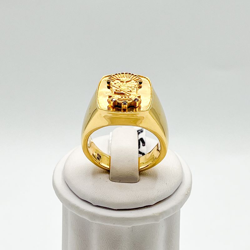 Sigma Square Center Shield Ring