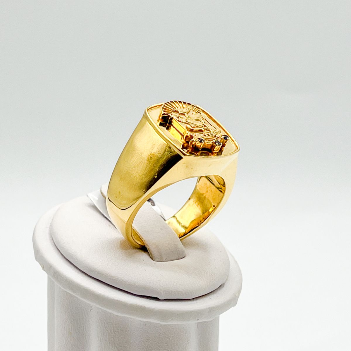 Sigma Square Center Shield Ring
