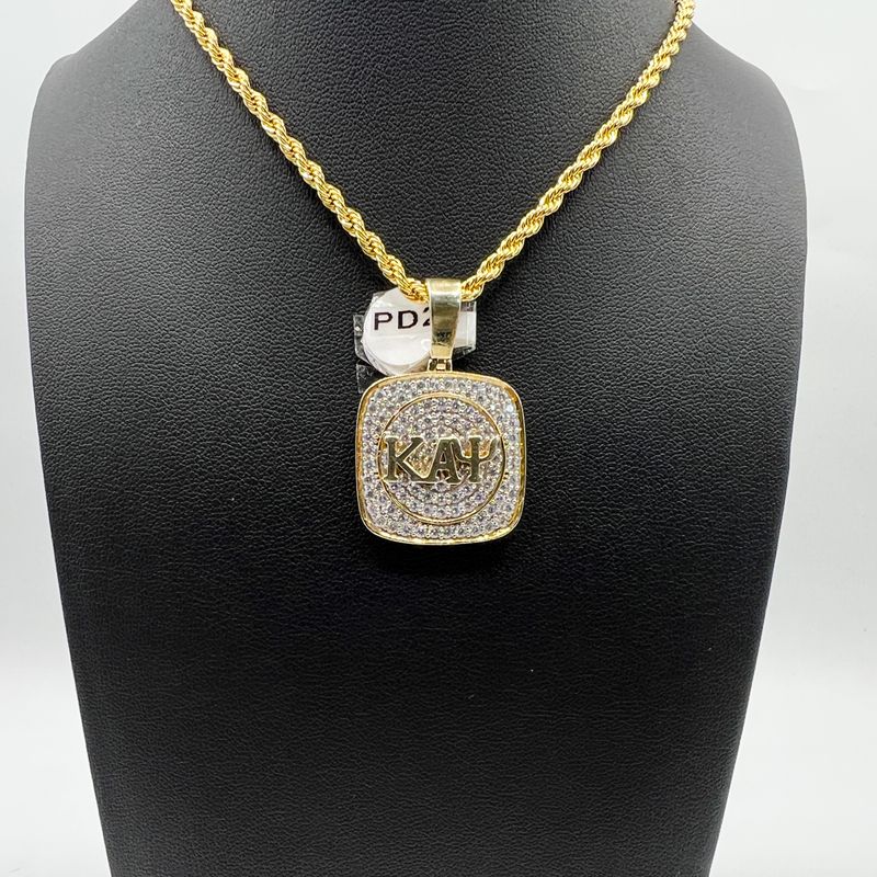 Kappa Square Pendant w/ ΚΑΨ - Small