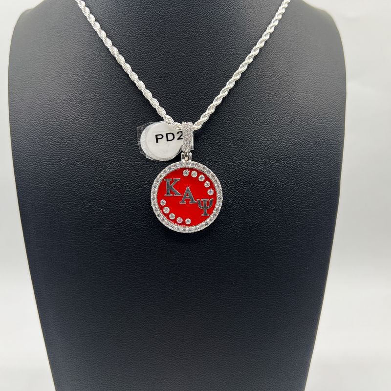 Kappa Round Pendant w/ ΚΑΨ - Small