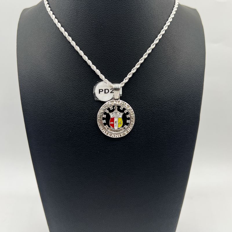 Kappa Square Pendant w/ Shield - Large