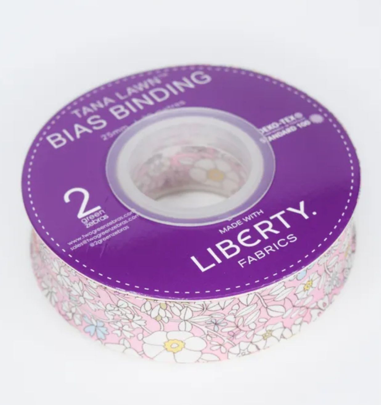 Liberty Tana Lawn June's Meadow H Bias Binding 25mm double folded by the metre
