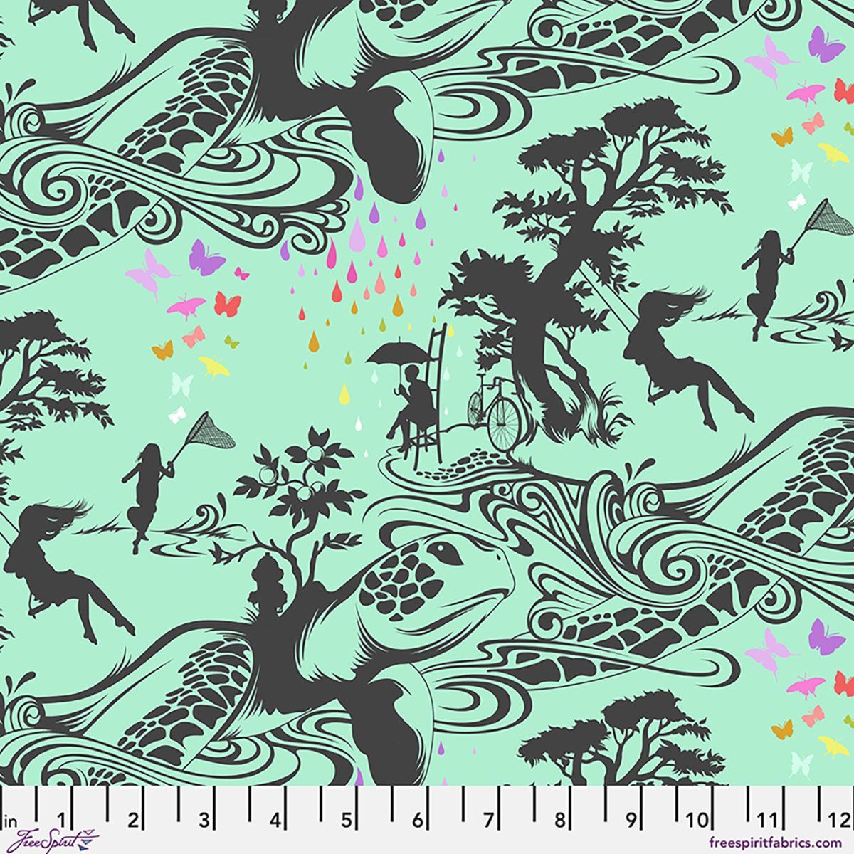 Tula Pink Prince Charming Deja Vu TURTLE BAY  PWTP276.SWEETMINT