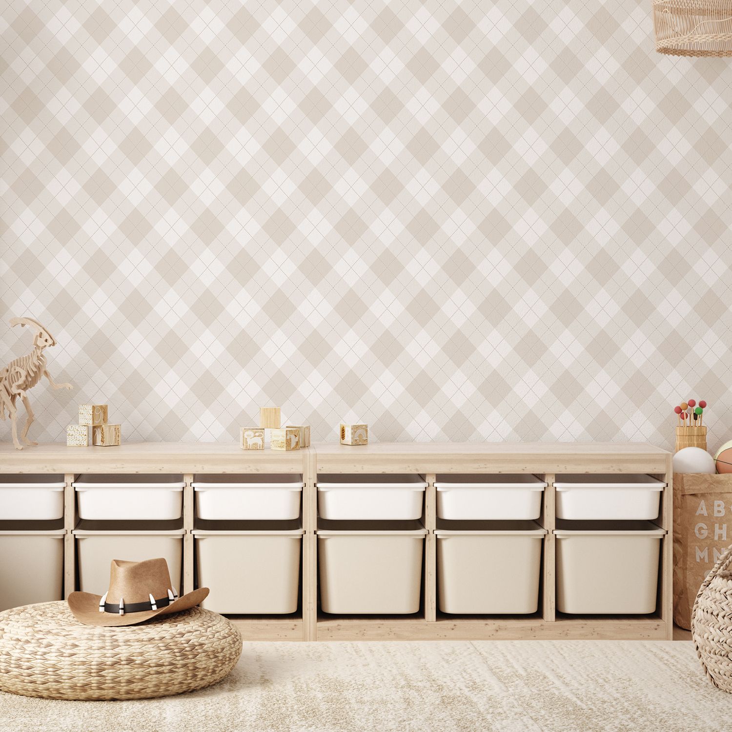 Argyle (Colour Options) Removable Wallpaper