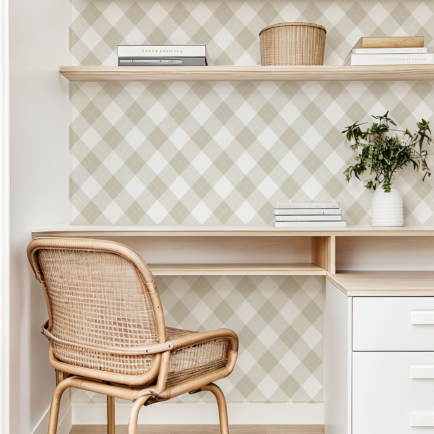 Argyle (Colour Options) Removable Wallpaper