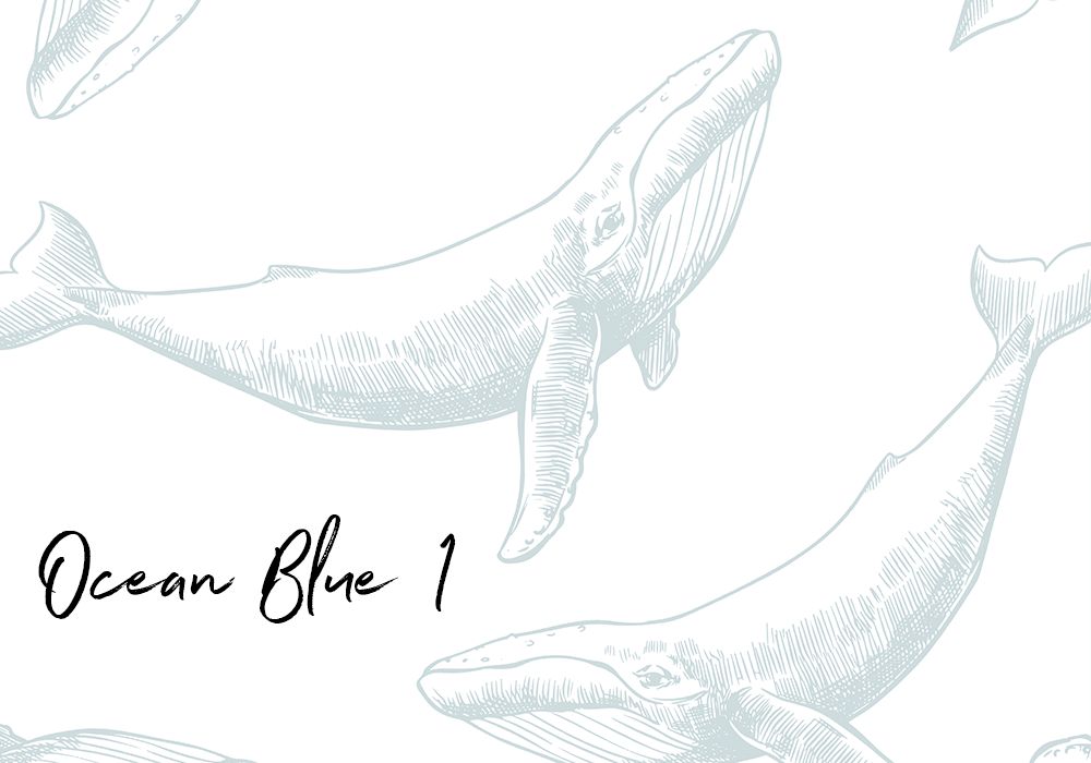Whale's Daydream Removable Wallpaper (Colour options)