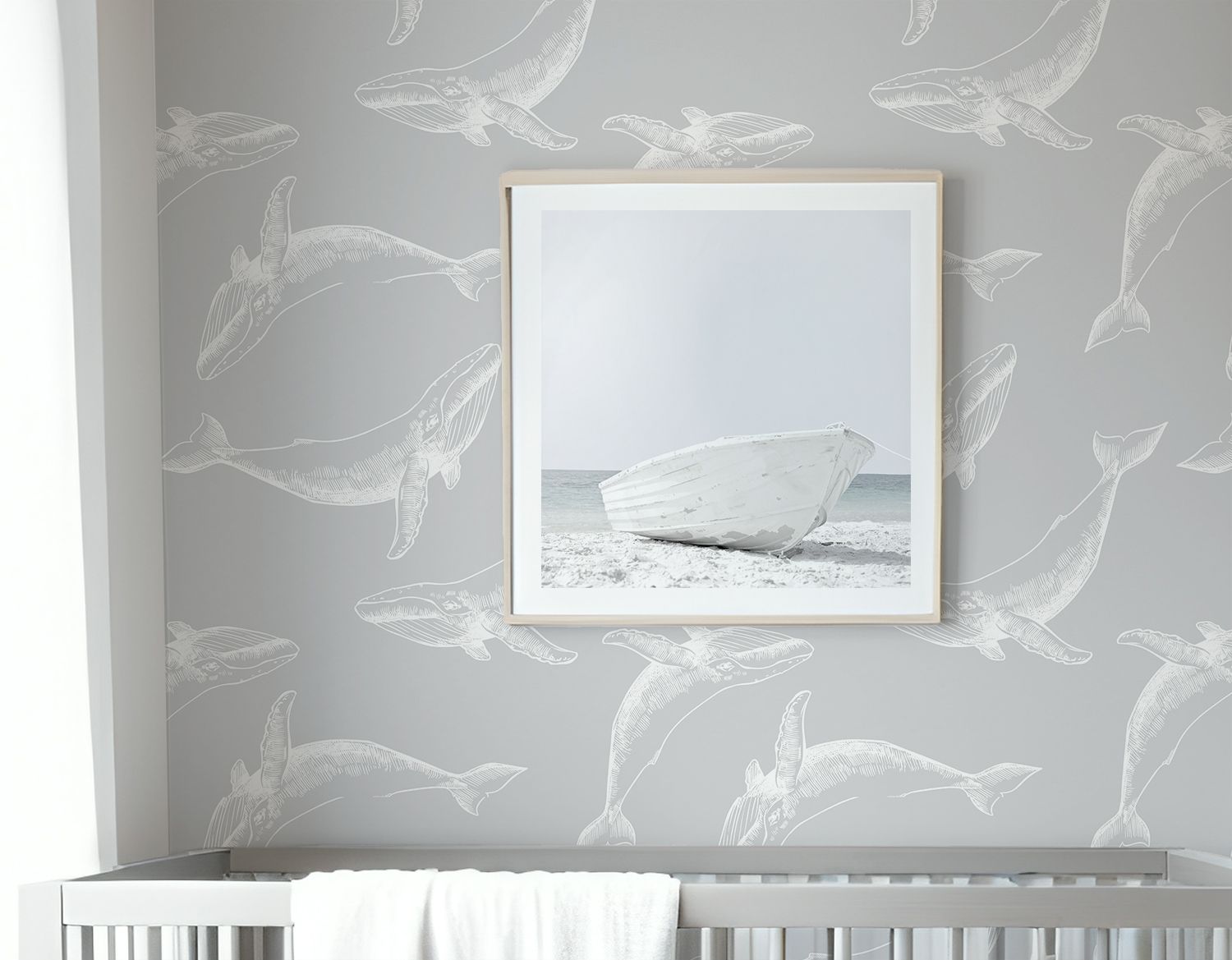 Whale's Daydream Removable Wallpaper (Colour options)