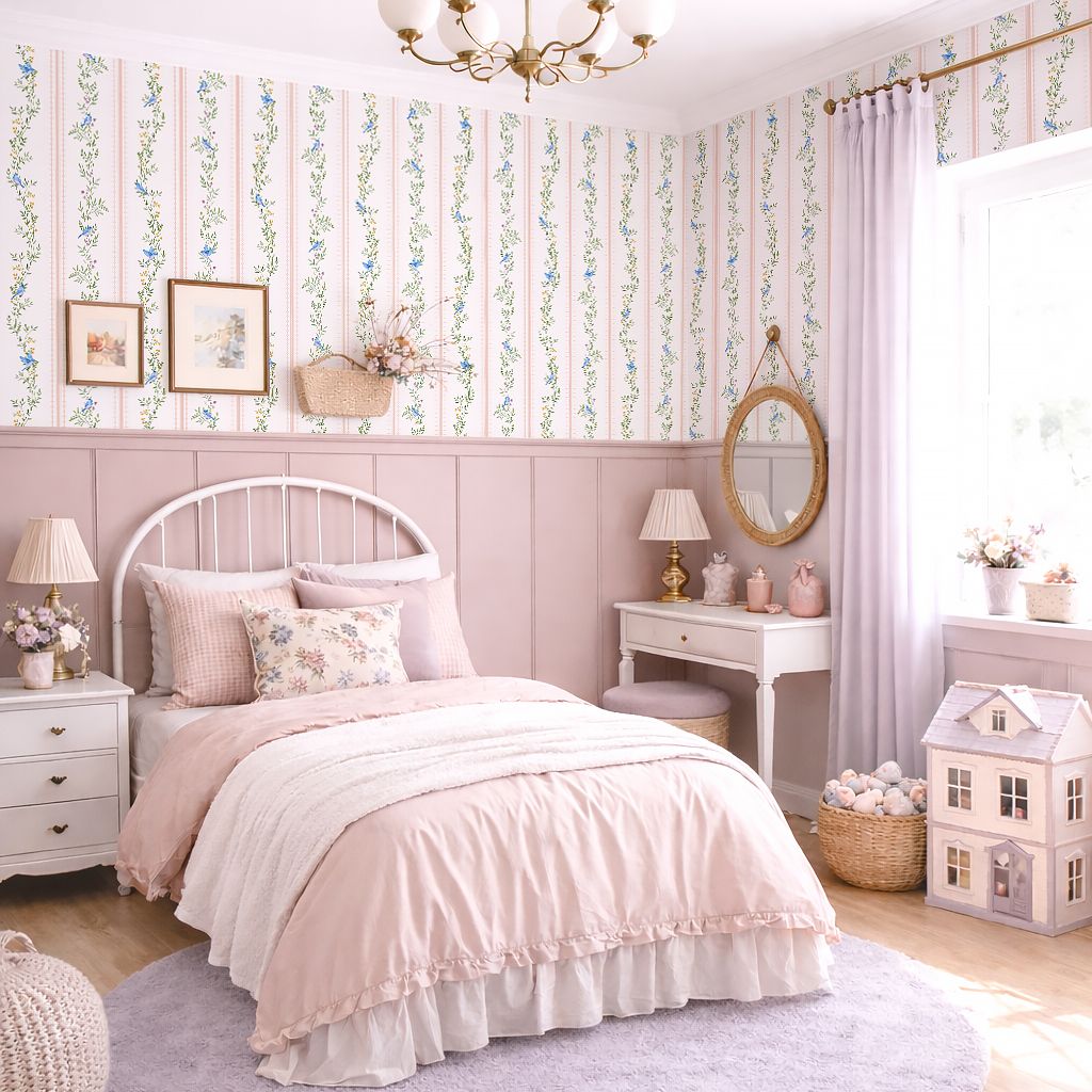 Bluebird Harmony Removable Wallpaper (colour options)