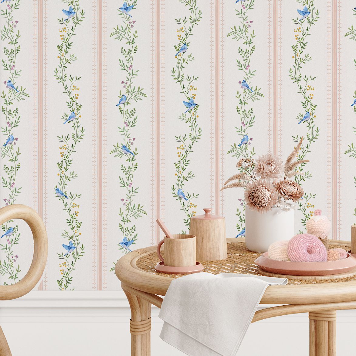 Bluebird Harmony Removable Wallpaper (colour options)