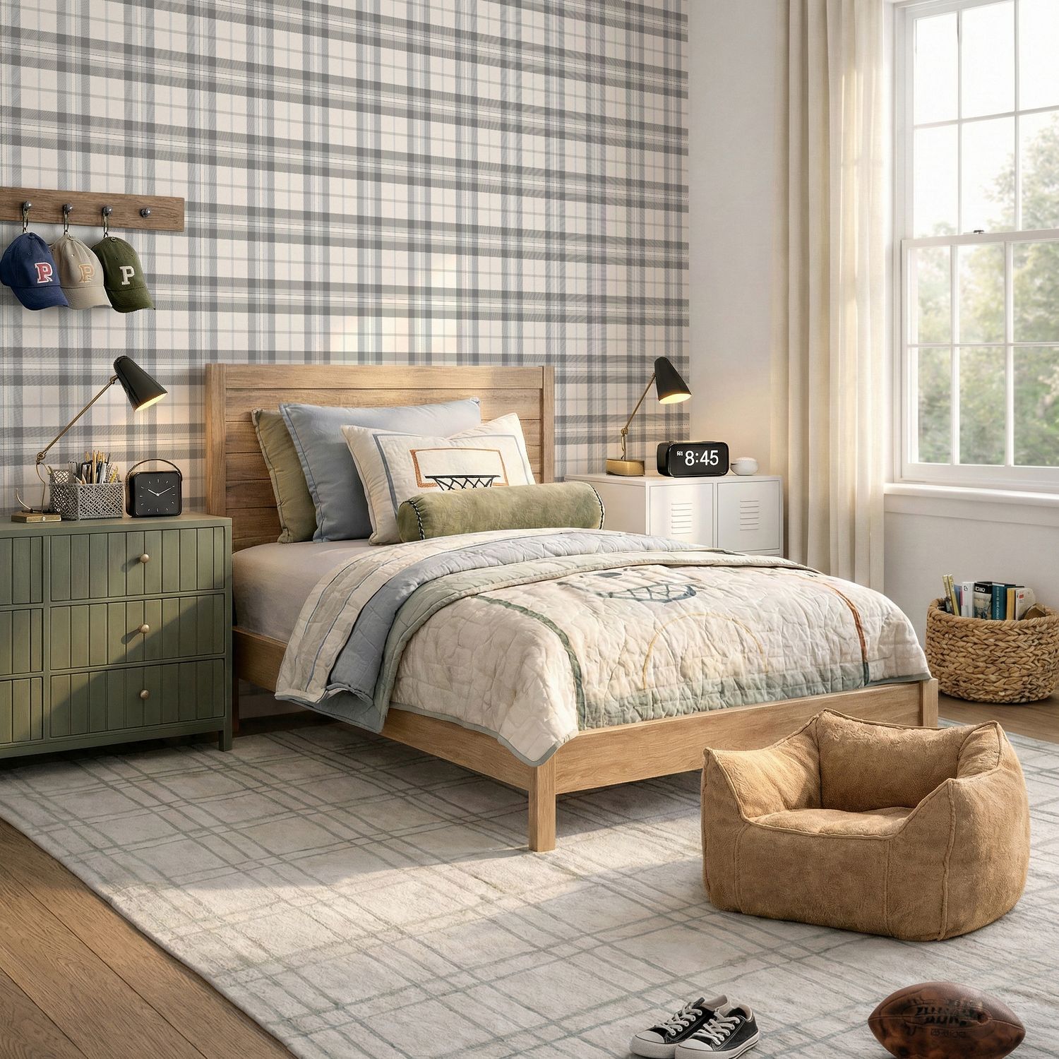 Elegant Plaid Removable Wallpaper