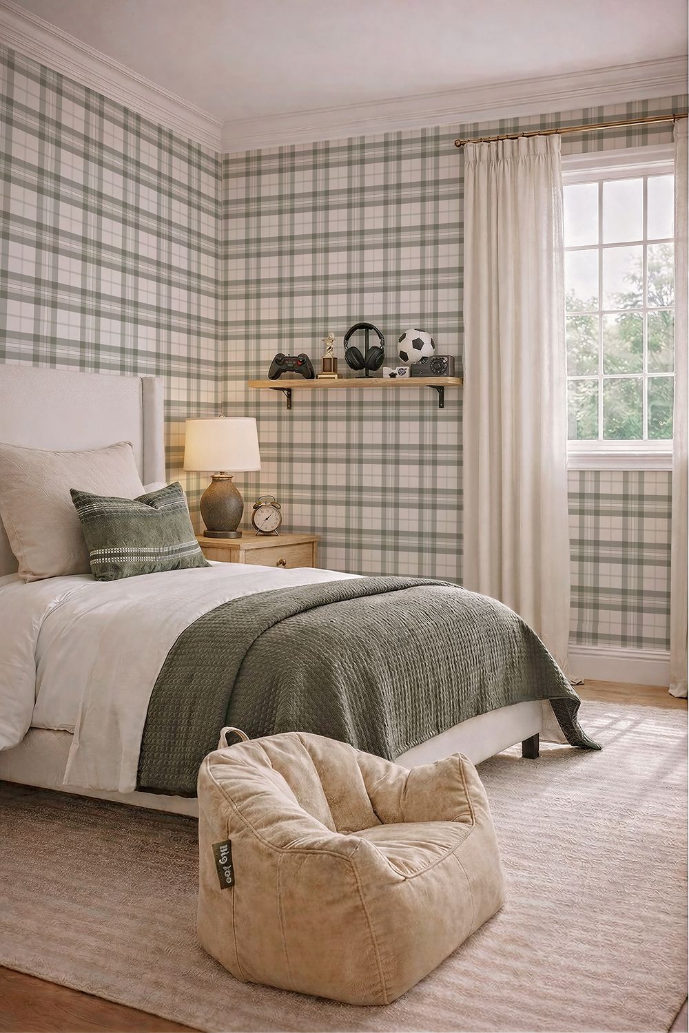 Elegant Plaid Removable Wallpaper