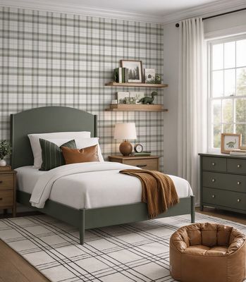 Elegant Plaid Removable Wallpaper
