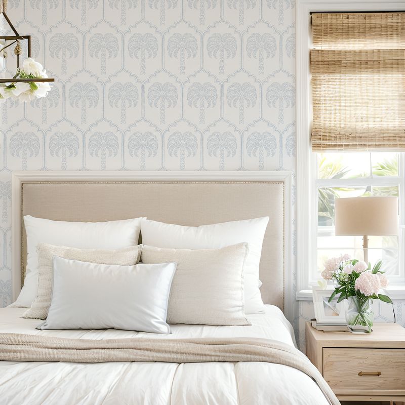 Santorini Palms Removable Wallpaper