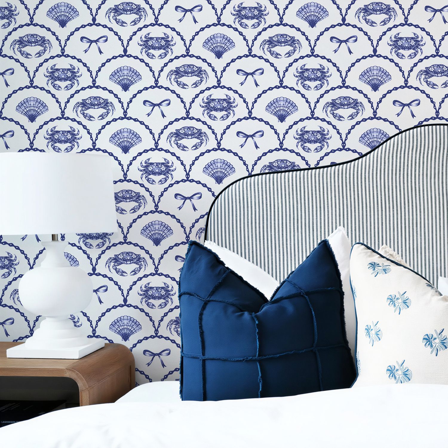 Coastal Claws and Bows Removable Wallpaper (Colour options)