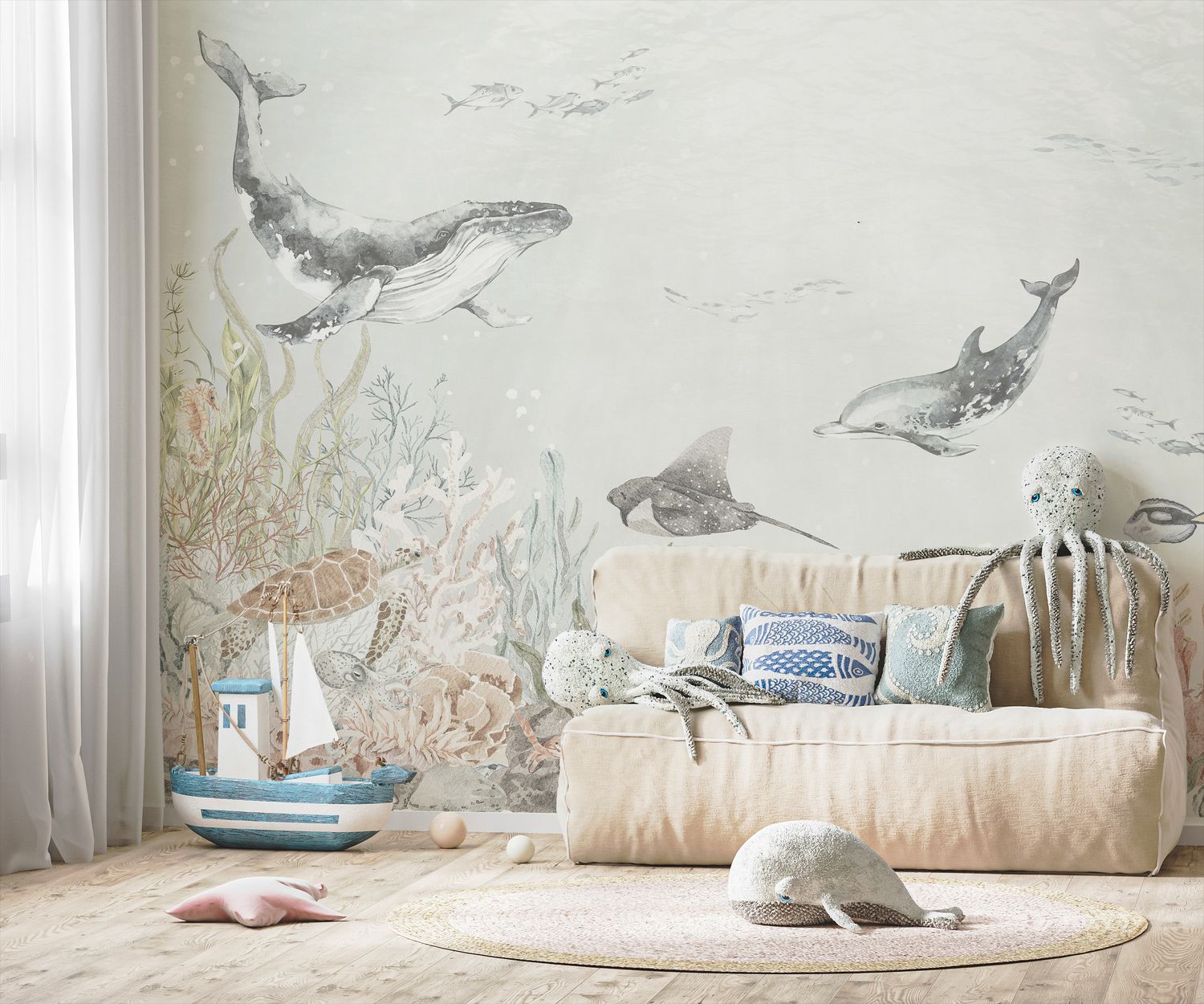 Ocean Sealife Removable Wallpaper Mural