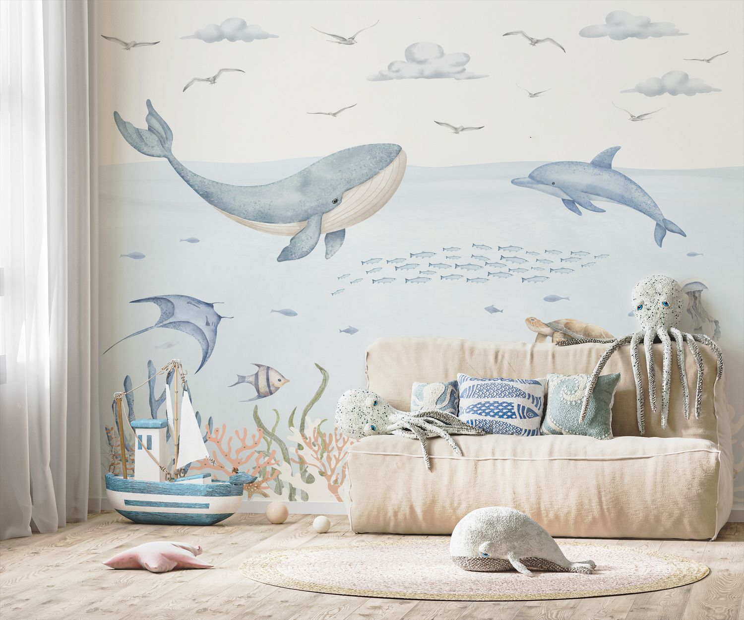 Marine Life Removable Wallpaper Mural