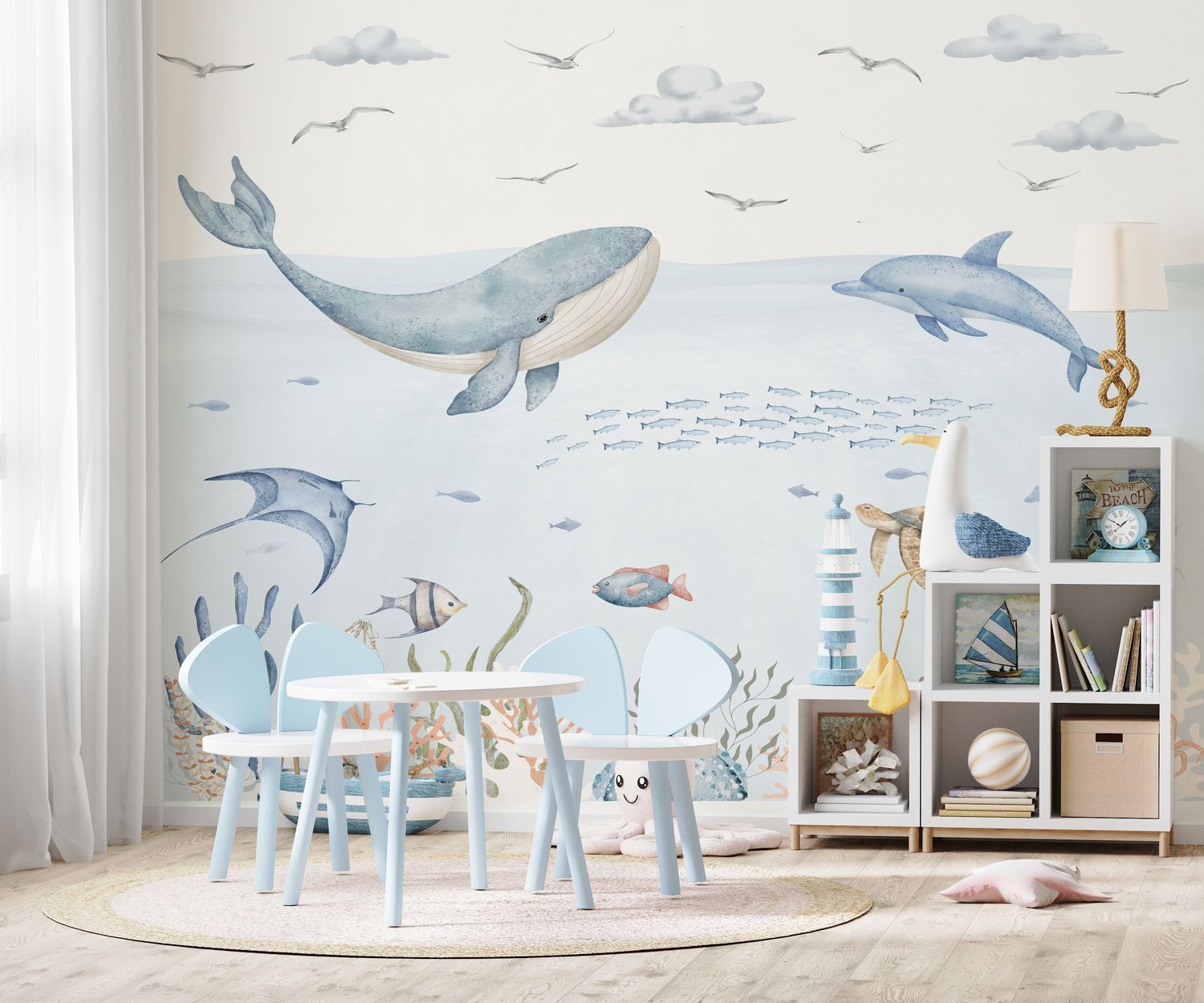 Marine Life Removable Wallpaper Mural