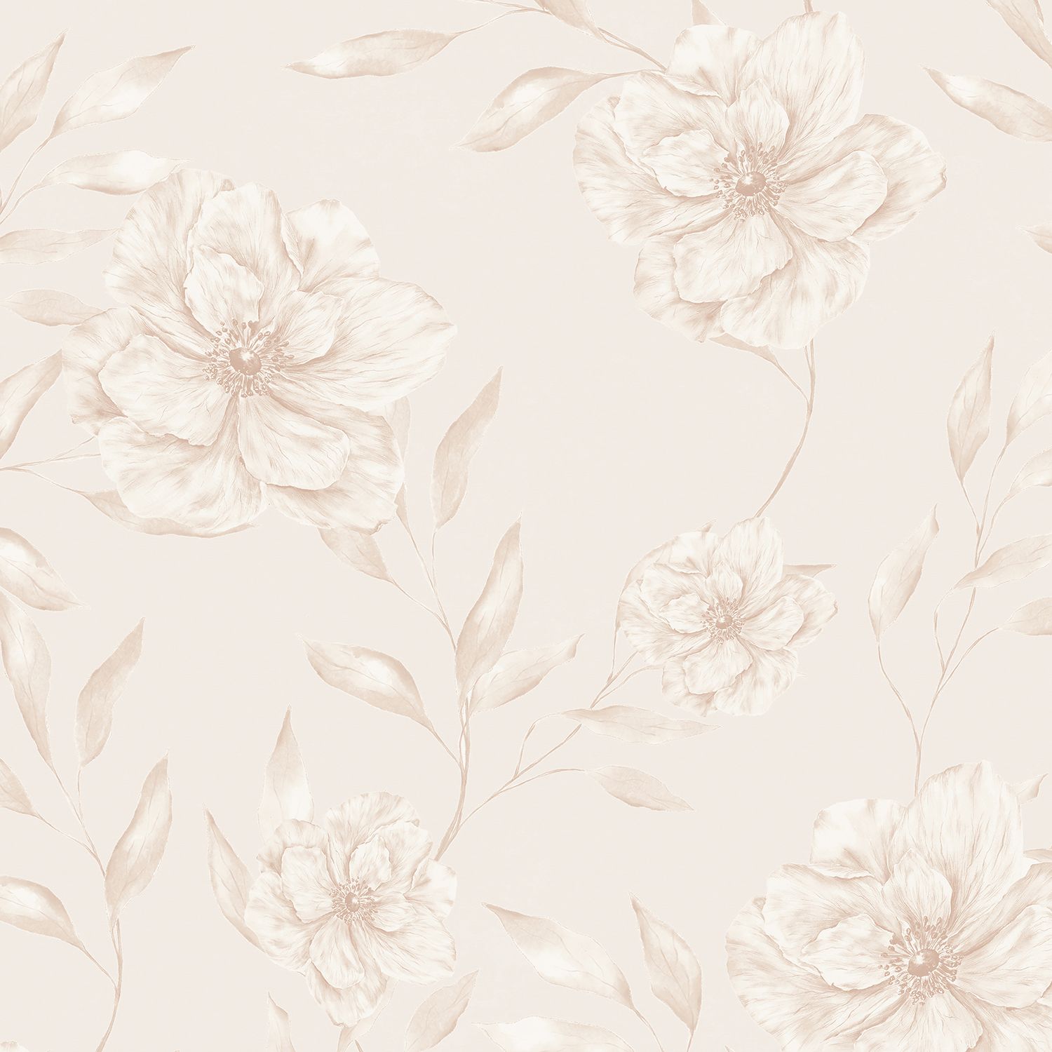 English Poppies Removable Wallpaper