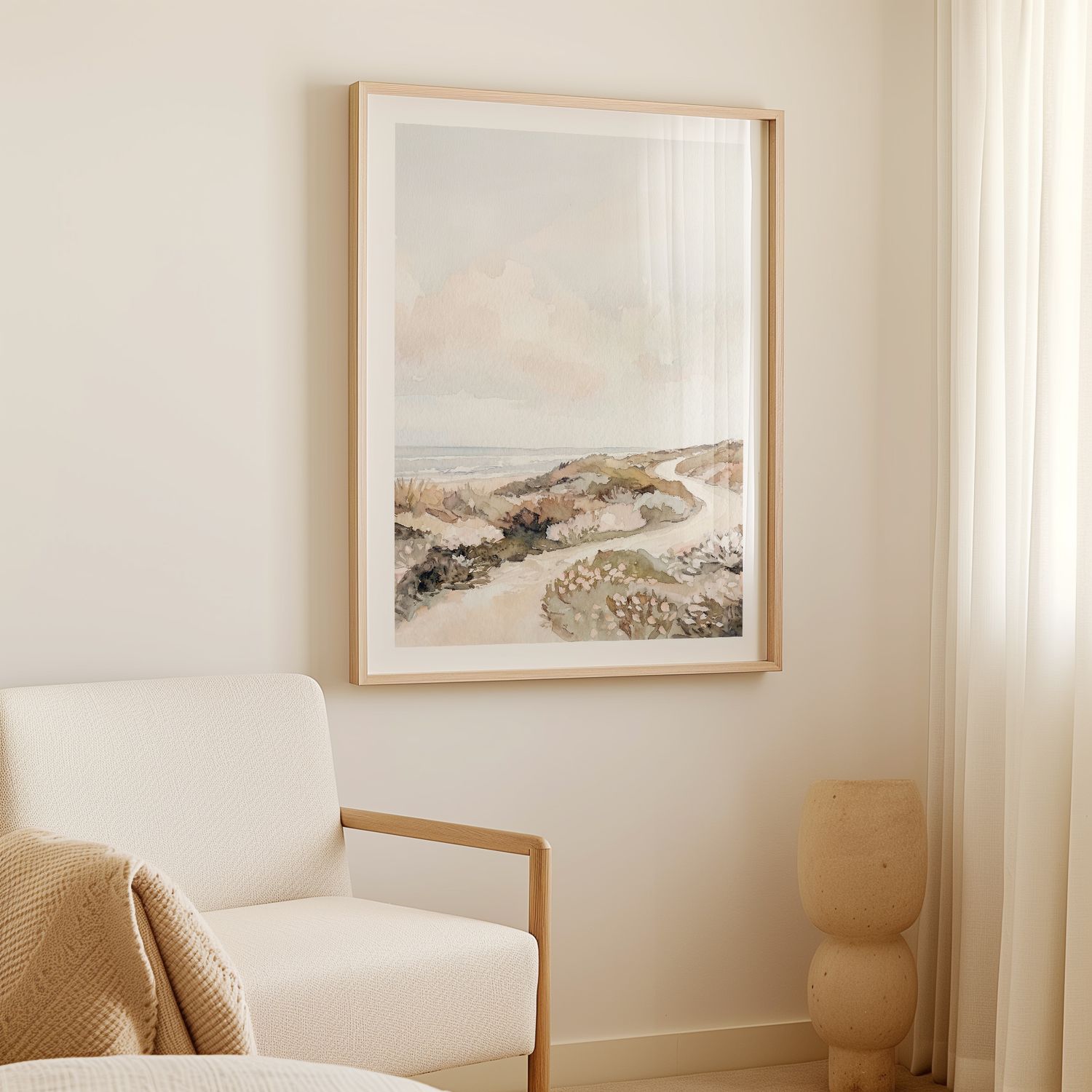 Sunlit Shore (Watercolour) Portrait