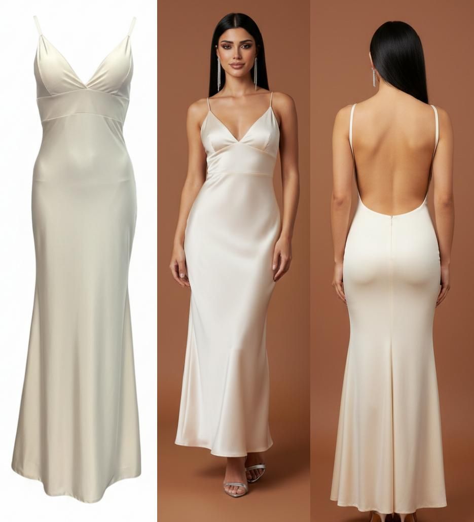 Vestido de Gala Elegante con Espalda Descubierta