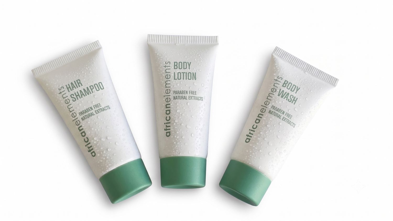 African Elements 20ml Tubes - Bath Gel, Shampoo, Lotion African Elements 20ml Tubes - Bath Gel, Shampoo, Lotion