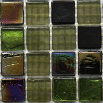 Glass tile, 15mm: Galactic black Glass tile, 15mm: Galactic black
