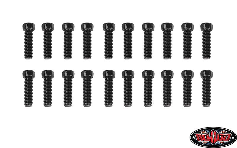 RC4WD Scale Hex Head Bolts (M3x10mm) (Black) (20pcs) Z-S0122