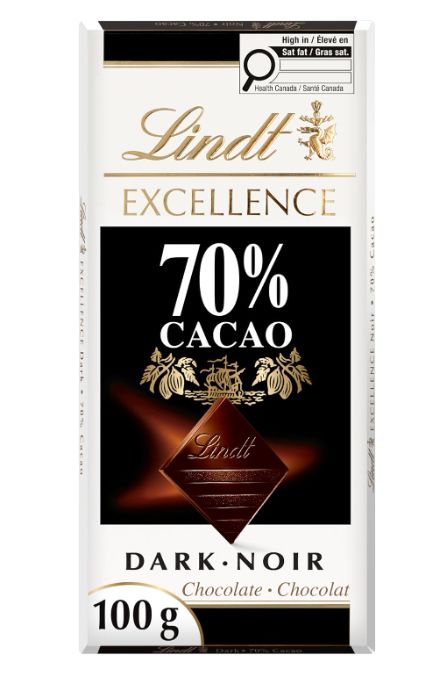 Lindt Excellence – Chocolat noir 70&nbsp;% cacao – 100 g
