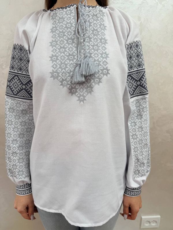 Вишиванка, жіноча вишивана блузка на домотканому полотні (Арт. 03776)