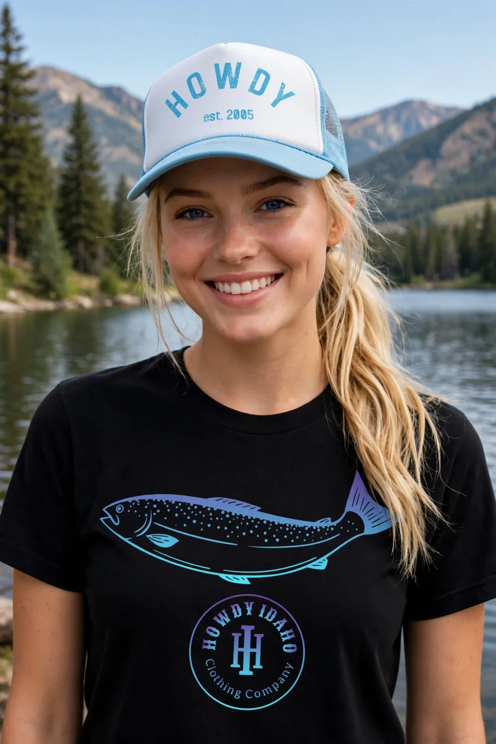 Aqua Salmon - Branded T-shirt