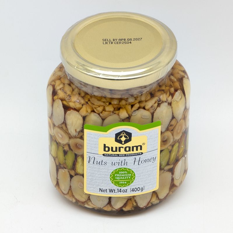 BURAM Honey with Nuts - Balli Cerez 14oz 400g