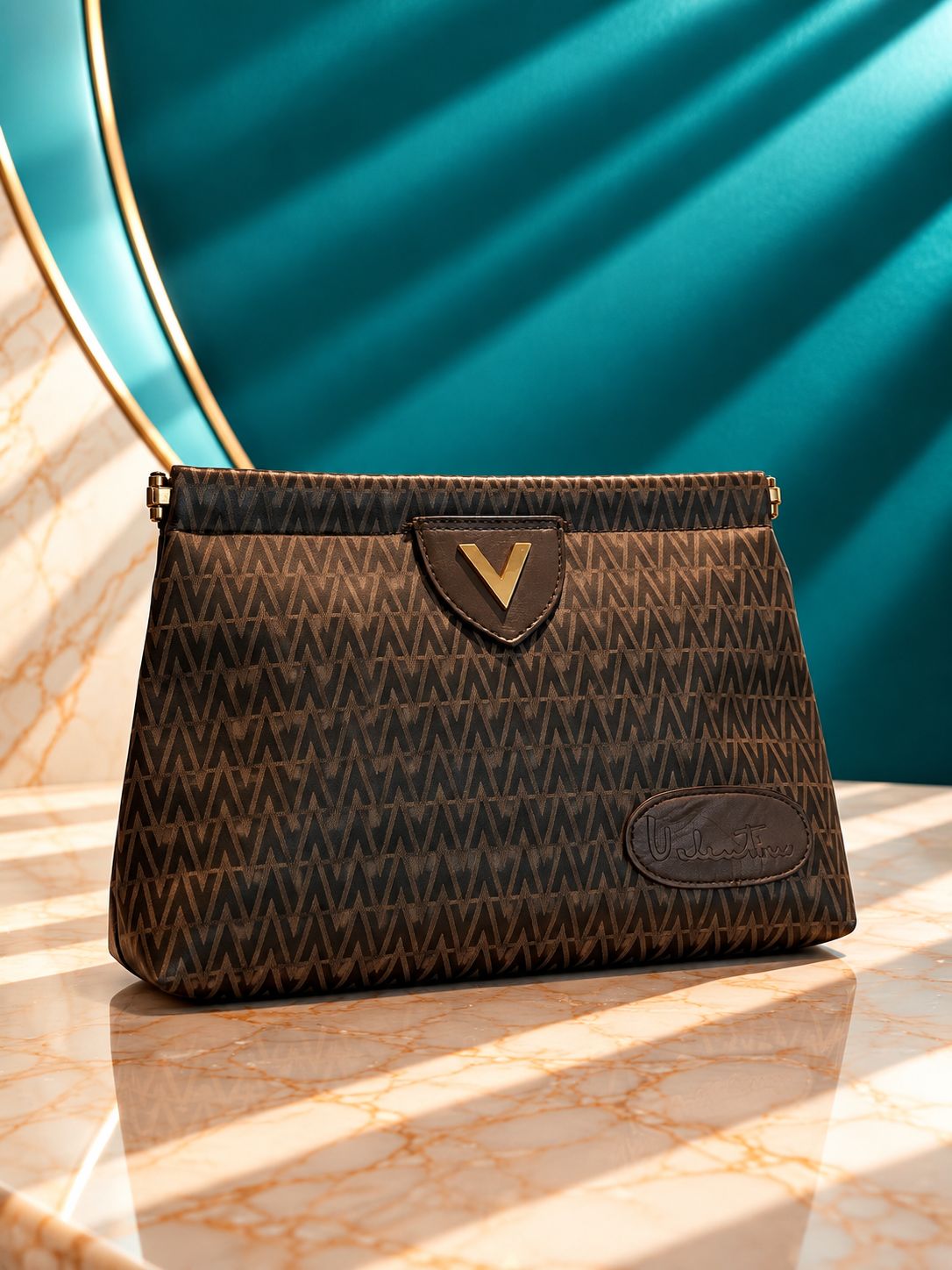 Mario Valentino Monogram Clutch Bag - Vintage